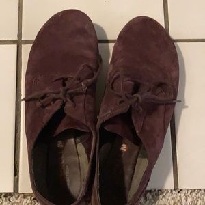 Plum suede Merrell Mimix barefoot sneakers